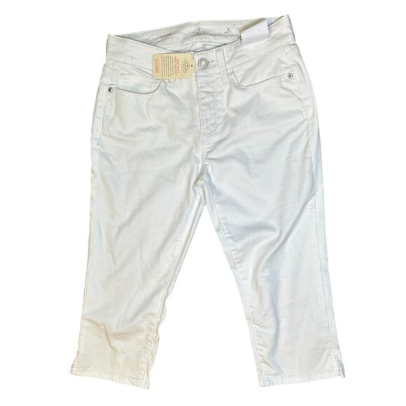 (5 for $25) St. John's Bay Secretly Slender Mid Rise Denim Capri Size 4P NWT - Picture 2 of 4